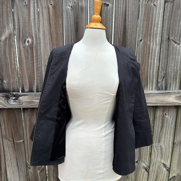 Eileen Fisher polished ramie zip up jacket, size medium - Picture 4 of 7